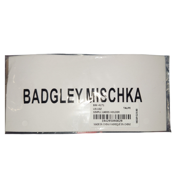 Badgley Mischka Taupe Card Holder - Picture 3 of 3